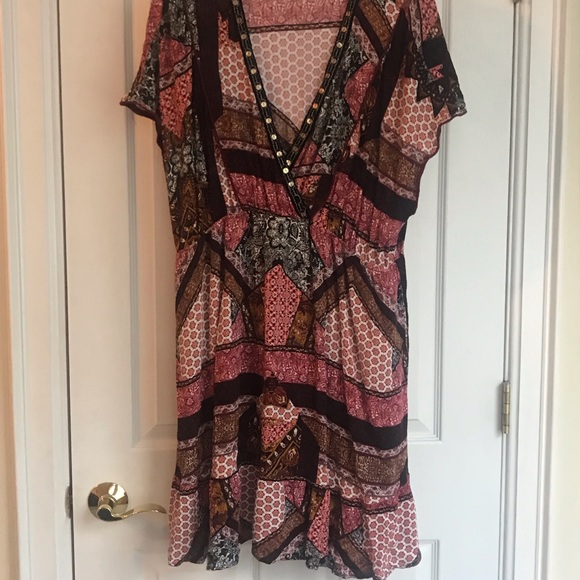 Mixed Patterned Spring Dress - Picture 2 of 3